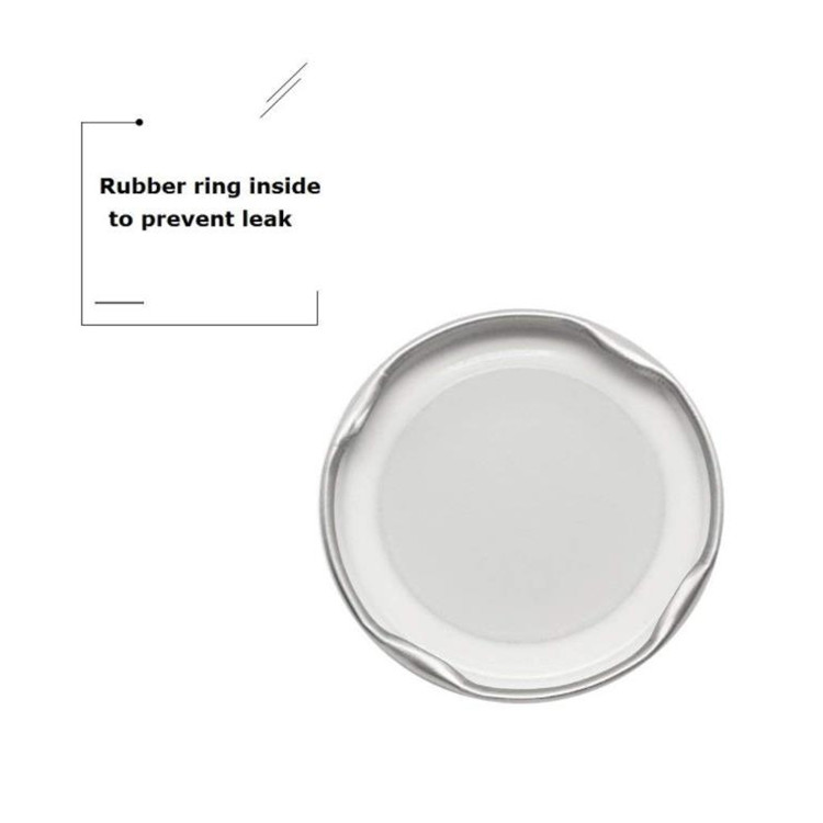 6oz Clear Glass Hexagon Jar For Salad Food Honey With Metal Lid