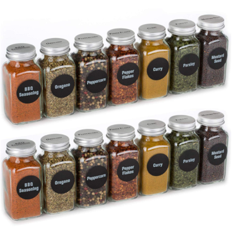 6oz Large Glass Spice Jars