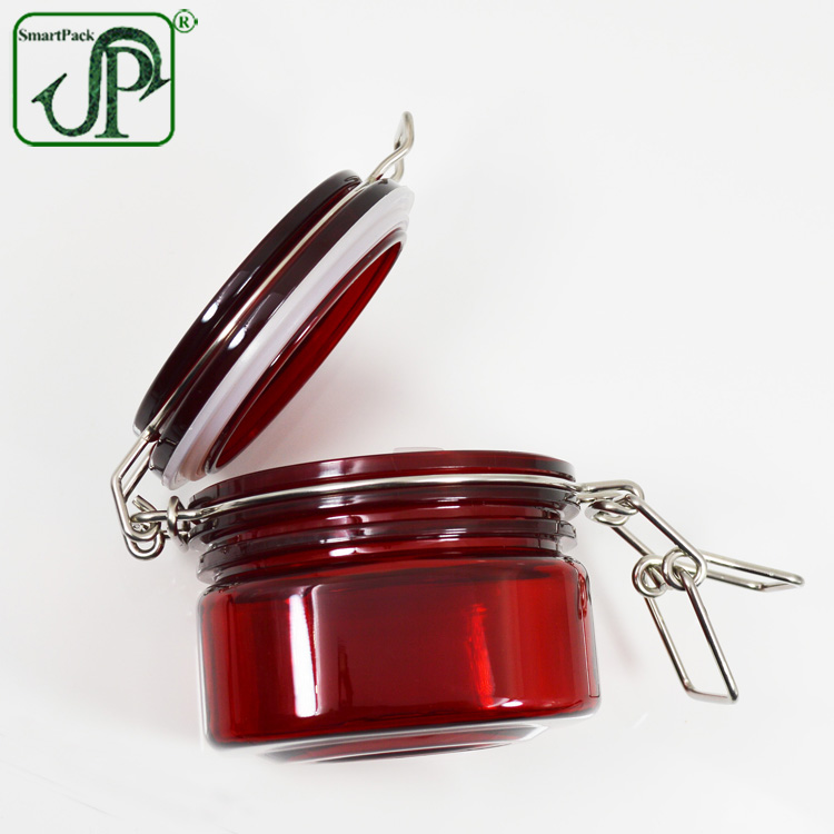 6oz plastic cosmetics mud packaging  jar  PET kilner jar