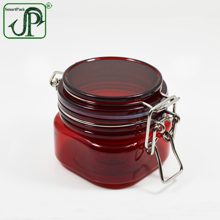 6oz plastic cosmetics mud packaging jar PET kilner jar