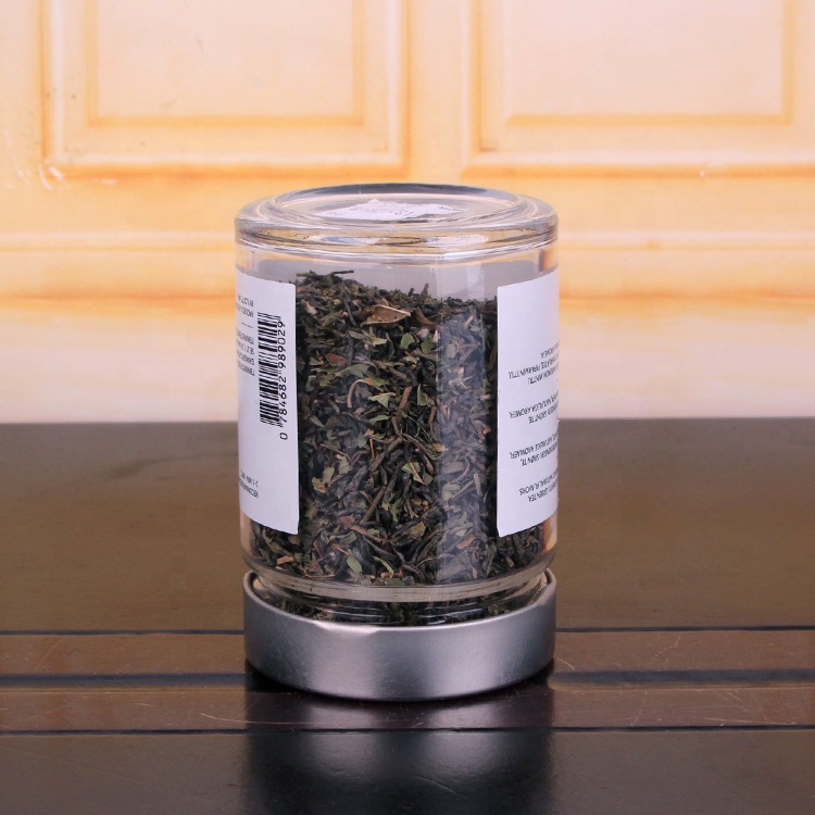 6oz round glass condiments jar glass storage jar with deep lug metal lid sealed