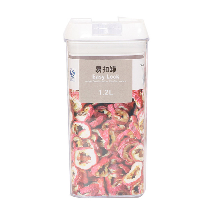 6pcs/set transparent sealed multi capacity plastic storage tank