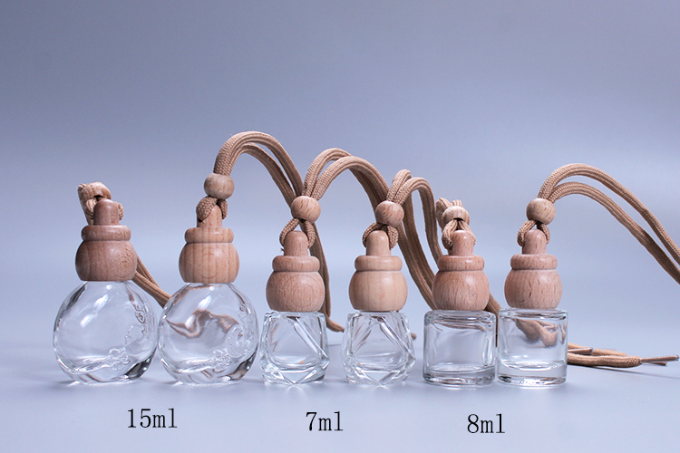 7/8/15ml Car air freshener Empty hanging glass jars and bottles Perfume diffuser bottle