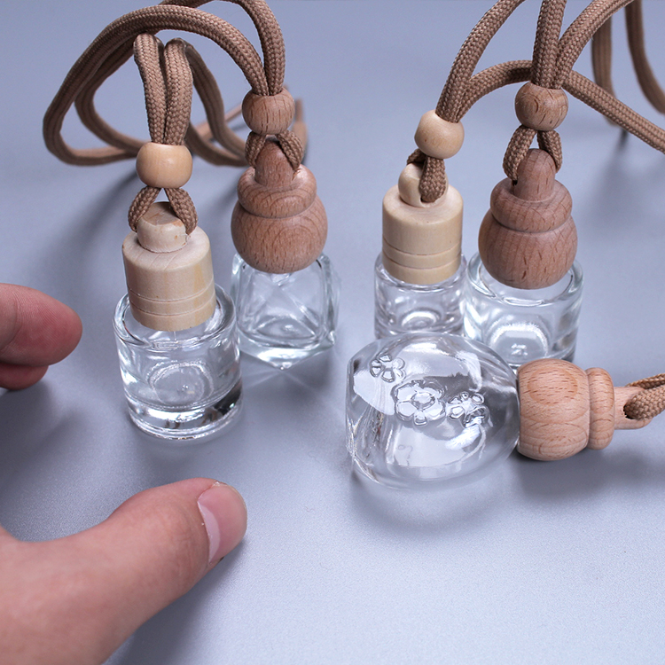 7/8/15ml Car air freshener Empty hanging glass jars and bottles Perfume diffuser bottle