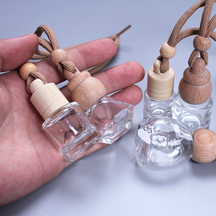 7/8/15ml Car air freshener Empty hanging glass jars and bottles Perfume diffuser bottle