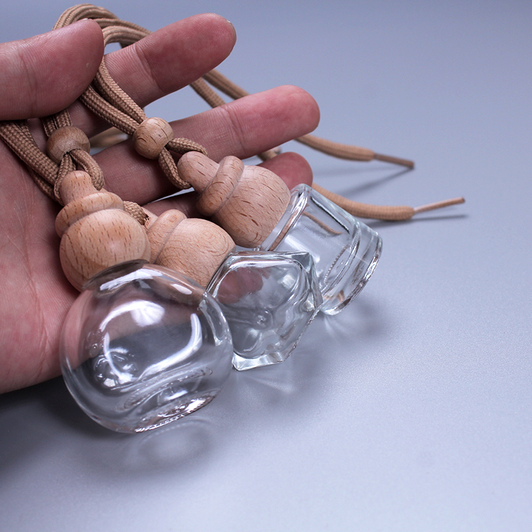 7/8/15ml Car air freshener Empty hanging glass jars and bottles Perfume diffuser bottle