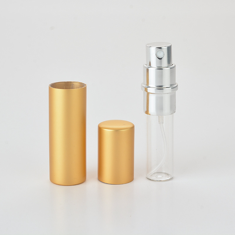 7 Colors smooth Aluminium perfume bottle 5ml Refillable Perfume Atomizer Travel bottles fragrance glass Spray bottles