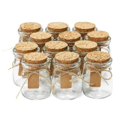 7 oz 200ml Mini Yogurt Glass Jars With Cork Lids Serving For Pudding Wedding Favors Honey Pot Milk Canister