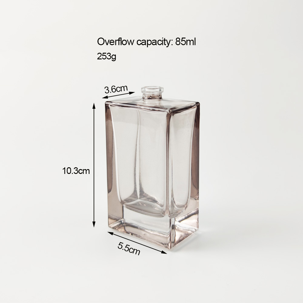 70/80 ml Free sample empty simple popular style high quality colorful square glass parfum sprayer bottle with zamac wooden lid