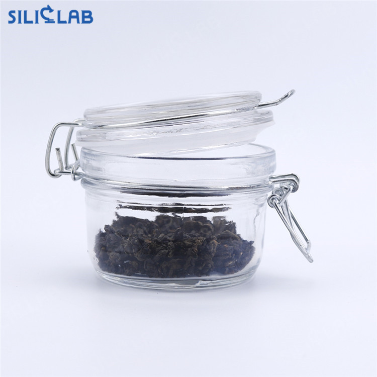 70*85mm Clip Top Glass Transparent Weed Storage Airtight Container Borosilicate Glass Jars