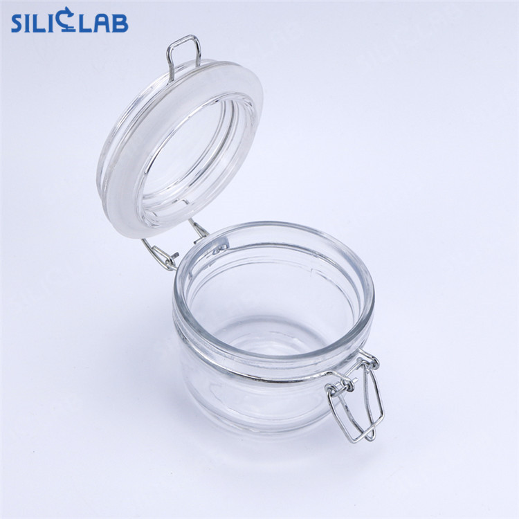 70*85mm Clip Top Glass Transparent Weed Storage Airtight Container Borosilicate Glass Jars