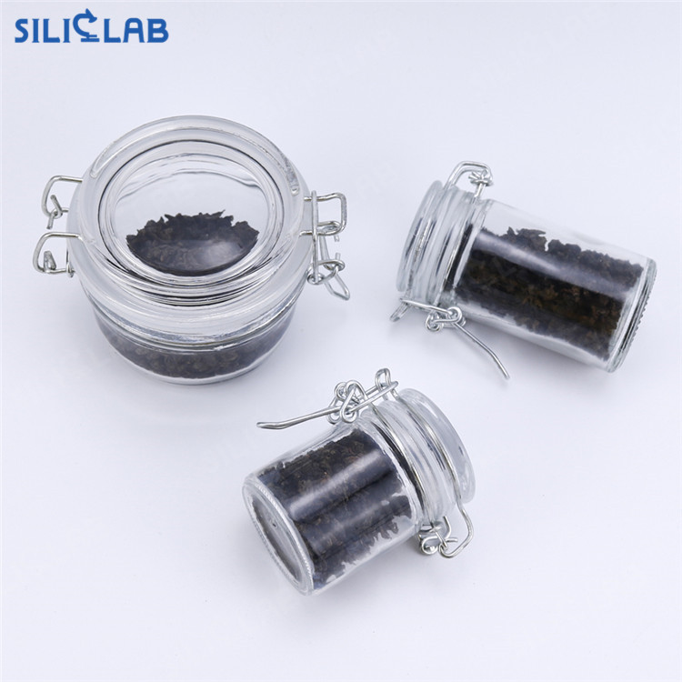 70*85mm Clip Top Glass Transparent Weed Storage Airtight Container Borosilicate Glass Jars