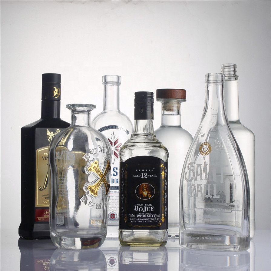70 cl 700 ml 500ml 750 ml 700g high weight vodka whiskey brandy gin rum olso classic liquor spirits glass whisky bottles