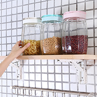 700ML Thickened Sealed Glass Jar Food Fresh-keeping Storage Jar with Handle