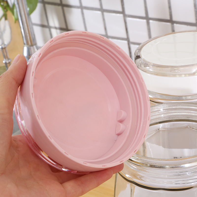 700ML Thickened Sealed Glass Jar Food Fresh-keeping Storage Jar with Handle