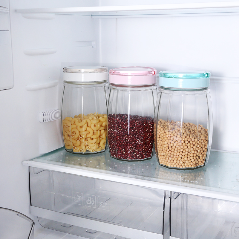 700ML Thickened Sealed Glass Jar Food Fresh-keeping Storage Jar with Handle