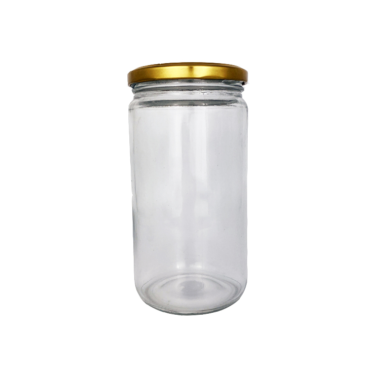 700ml 720ml 24oz Chili Honey Round Packaging Storage Glass Bottle Jar for Pickles Sealed Jam Canned