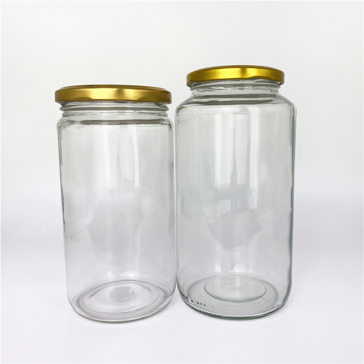 700ml 720ml 24oz Chili Honey Round Packaging Storage Glass Bottle Jar for Pickles Sealed Jam Canned
