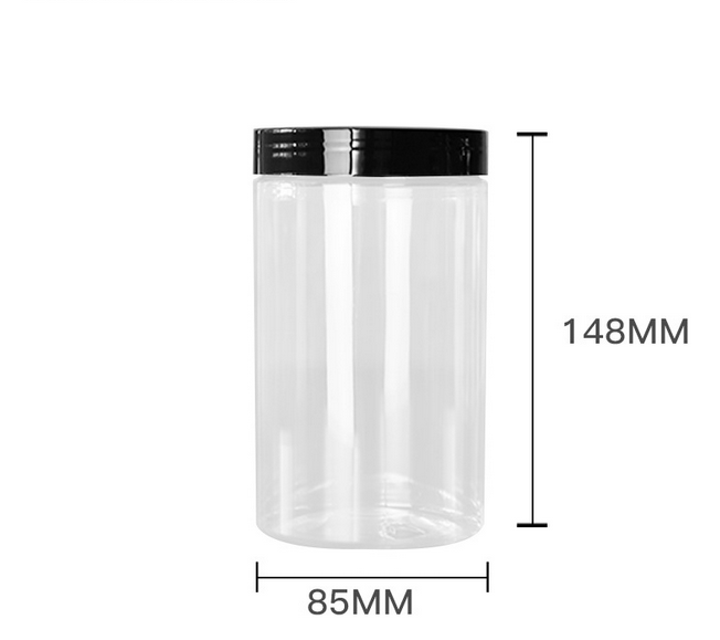 700ml 85mm diameter clear scrubs cosmetic container