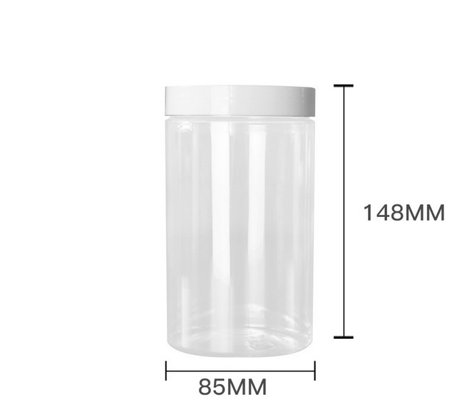 700ml 85mm diameter clear scrubs cosmetic container