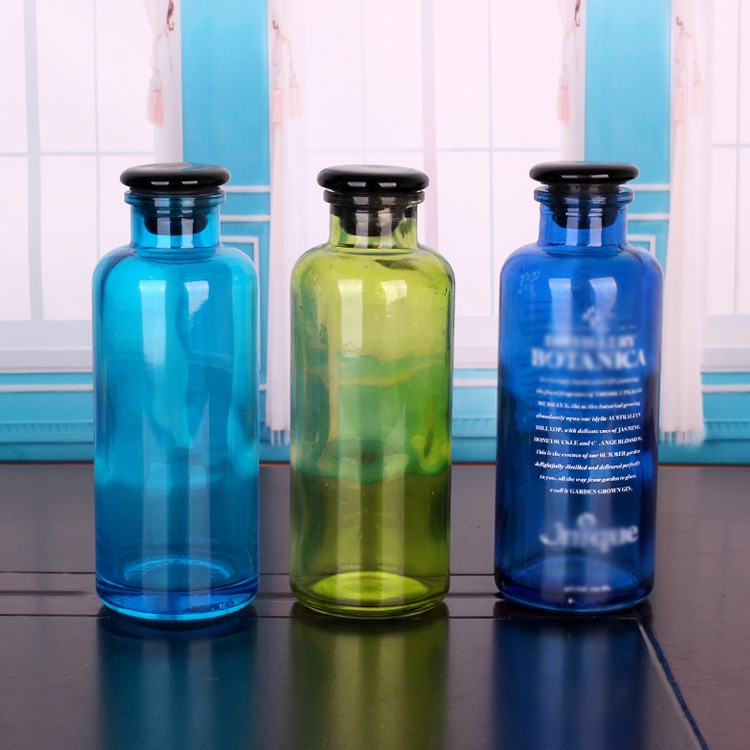 700ml Amber color chemical glass reagent bottle with glass lid