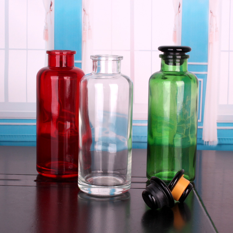 700ml Amber color chemical glass reagent bottle with glass lid