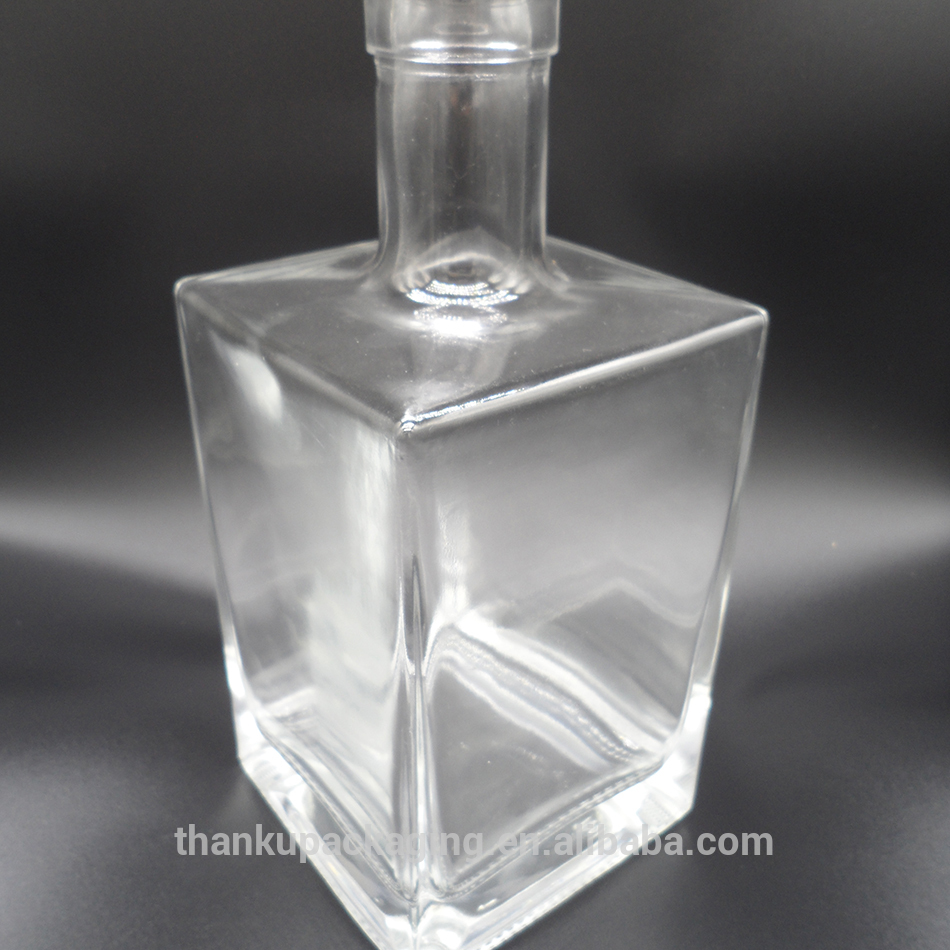 700ml square vodka glass spirit bottles gin