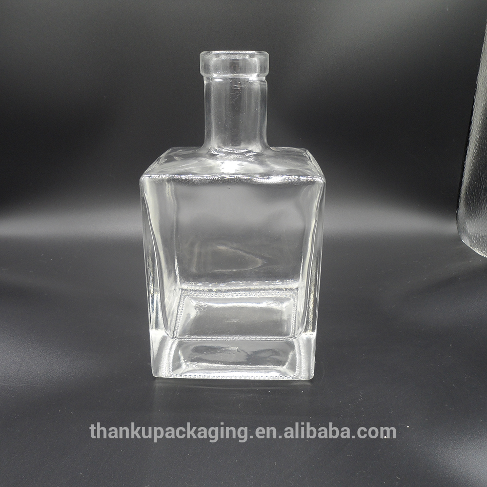 700ml square vodka glass spirit bottles gin