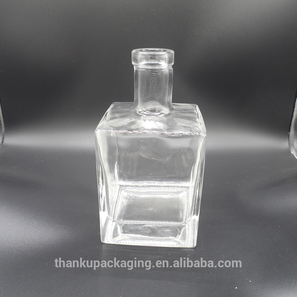 700ml square vodka glass spirit bottles gin