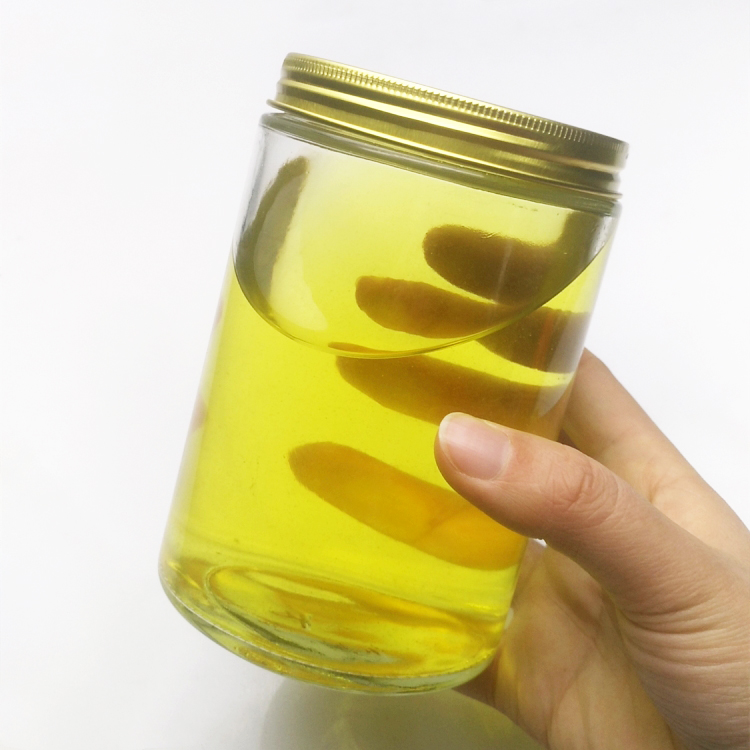 700ml straight round transparent large glass storage jar with screw top lid