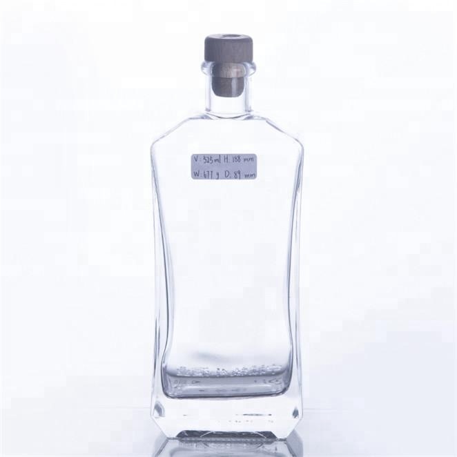 700ml super flint square glass vodka bottle glass gin bottle glass spirits bottle