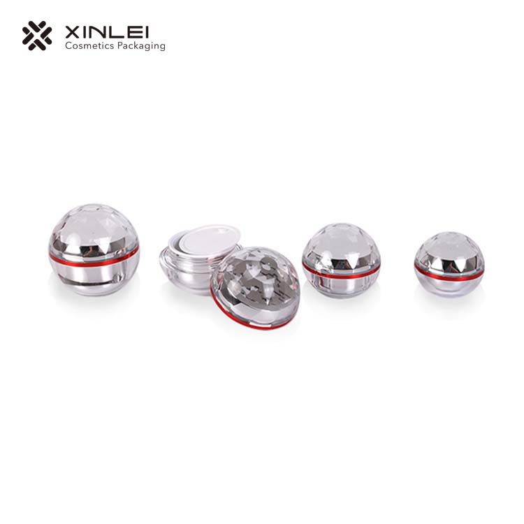 70g plastic acrylic ball shape hair cream packaging also for hair wax