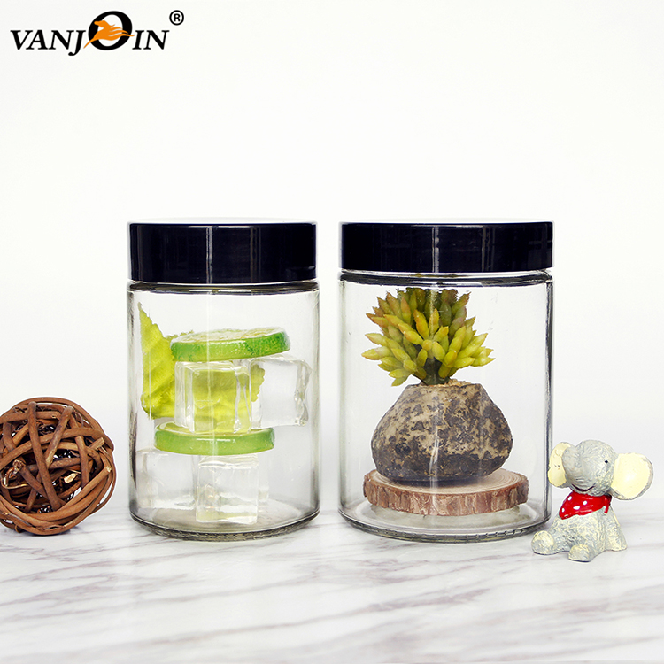 70ml 100ml 360ml 480ml 600ml 1000ml Clear Straight Sided Cylinder Glass Jars In Bulk With Screw Cap Lid