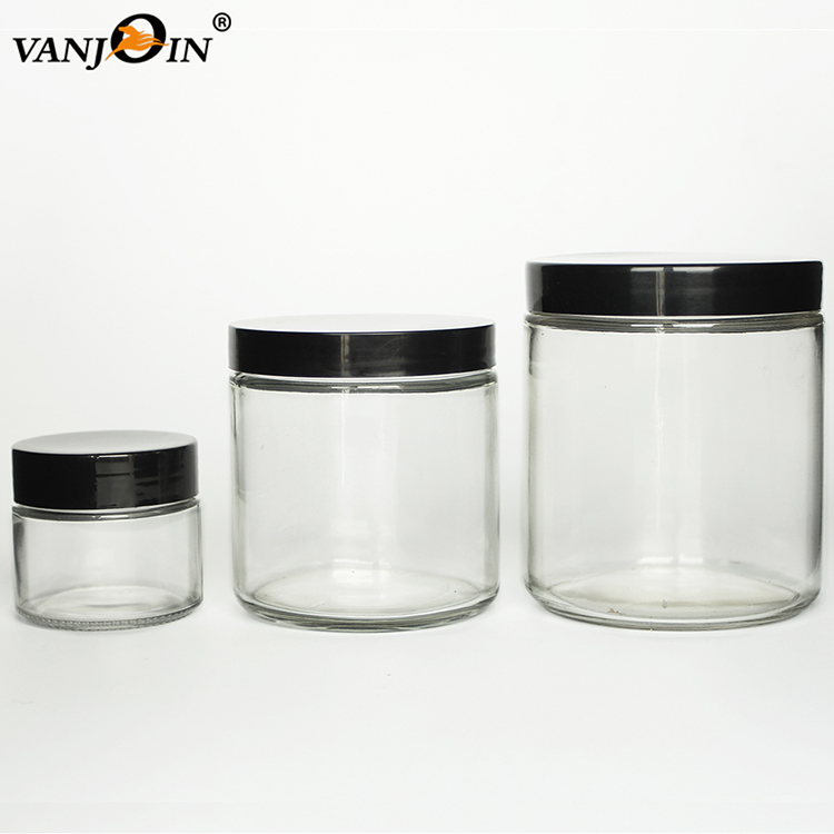 70ml 100ml 360ml 480ml 600ml 1000ml Clear Straight Sided Cylinder Glass Jars In Bulk With Screw Cap Lid