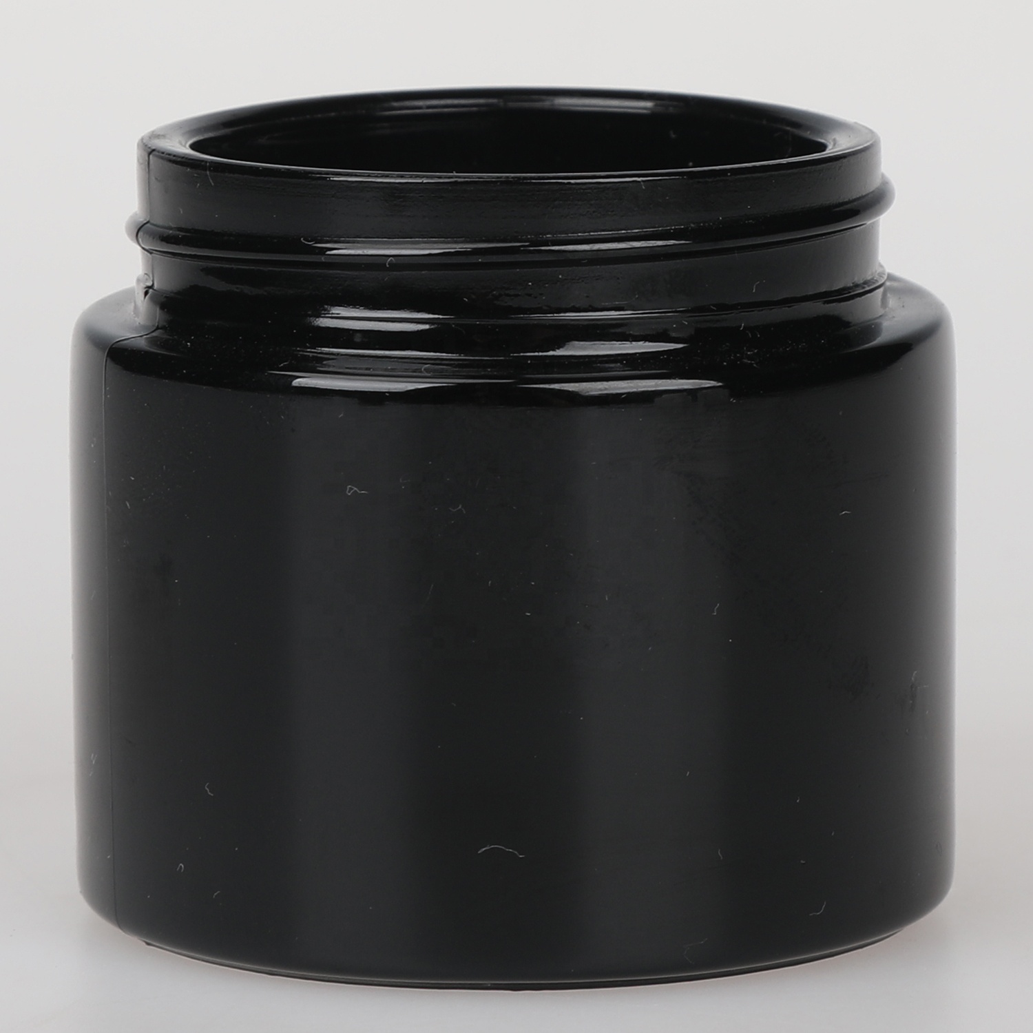 70ml 2.47oz custom wide mouth black glass CBD concentrate container medical cream jars without CR lid custom 9ml squared jars