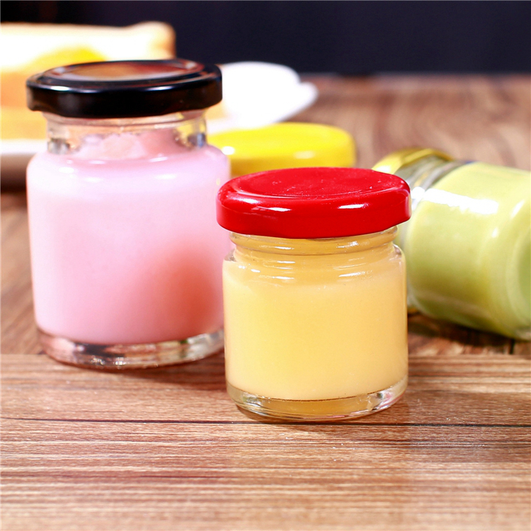 70ml Clear Empty Round Shape Bird's Nest Packing Glass Bottle with Screw lid