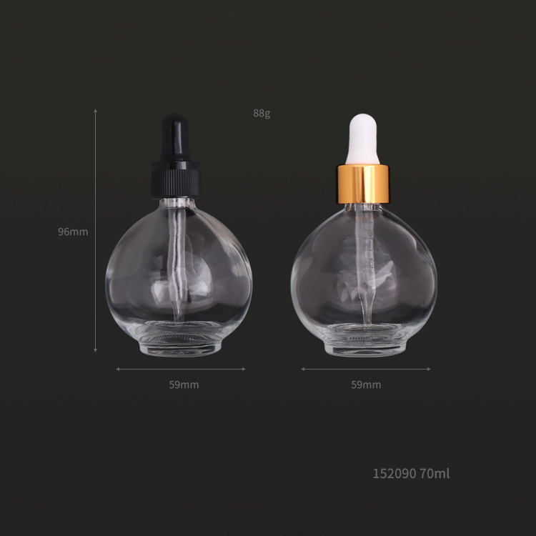 70ml empty galss essential oil dropper bottles with plastic lid