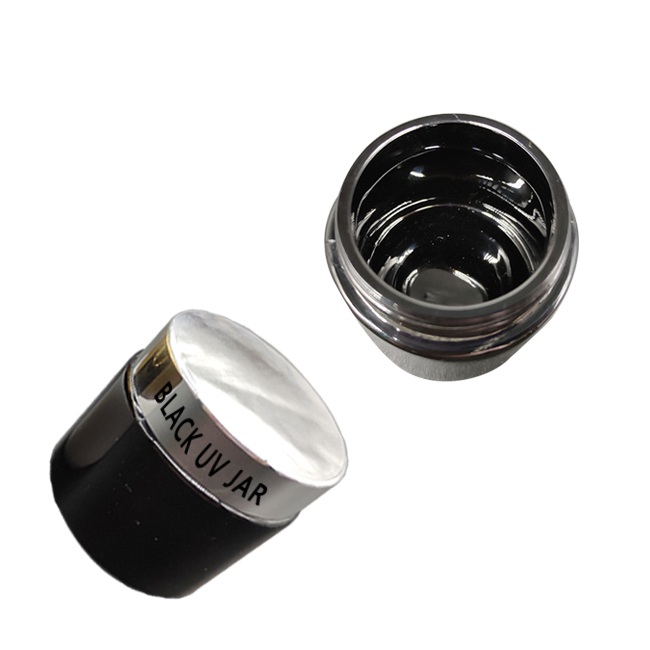 70ml glass black white material cosmetic packaging cream jar body scrub container cbd hemp concentrate bottle with plastic lid