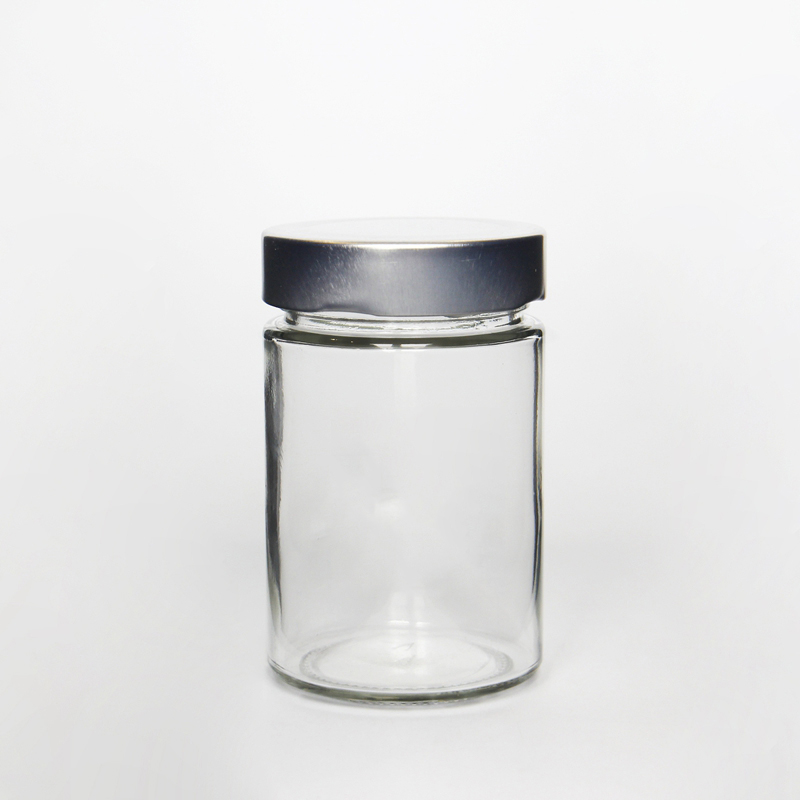 70mm Wide Mouth Glass Jam Jelly Jar With Sliver /Golden/Black/White Lid For Nut Food Packaging Custom Jars