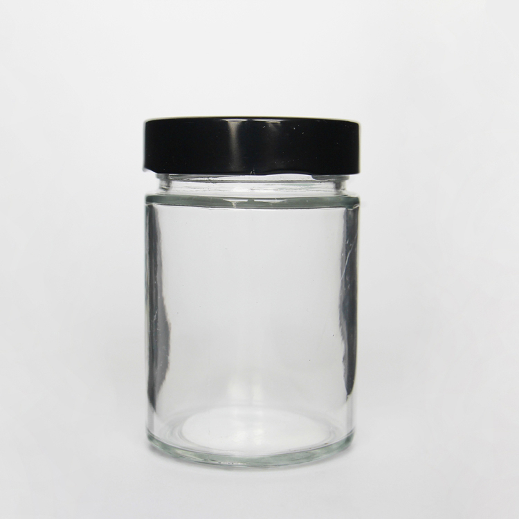 70mm Wide Mouth Glass Jam Jelly Jar With Sliver /Golden/Black/White Lid For Nut Food Packaging Custom Jars