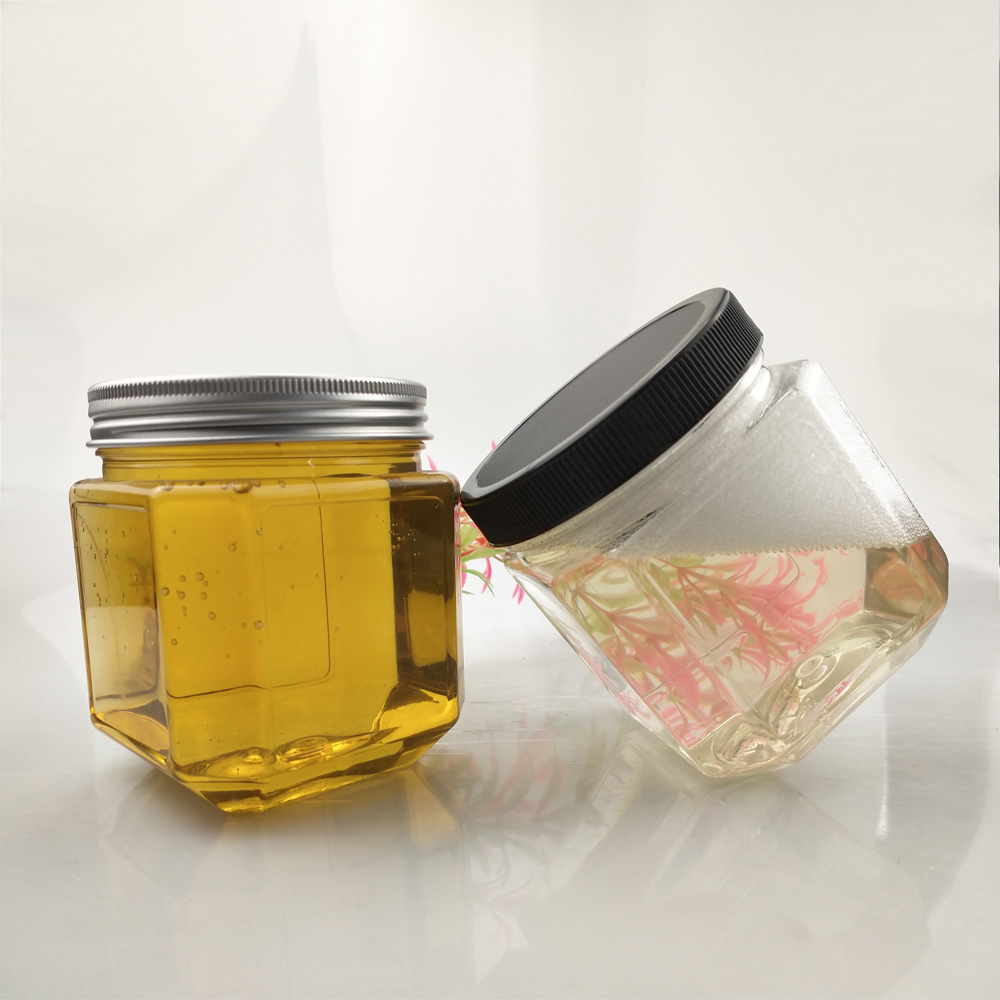 720ml 24oz pet plastic jar with aluminum cap for honey candy canned food