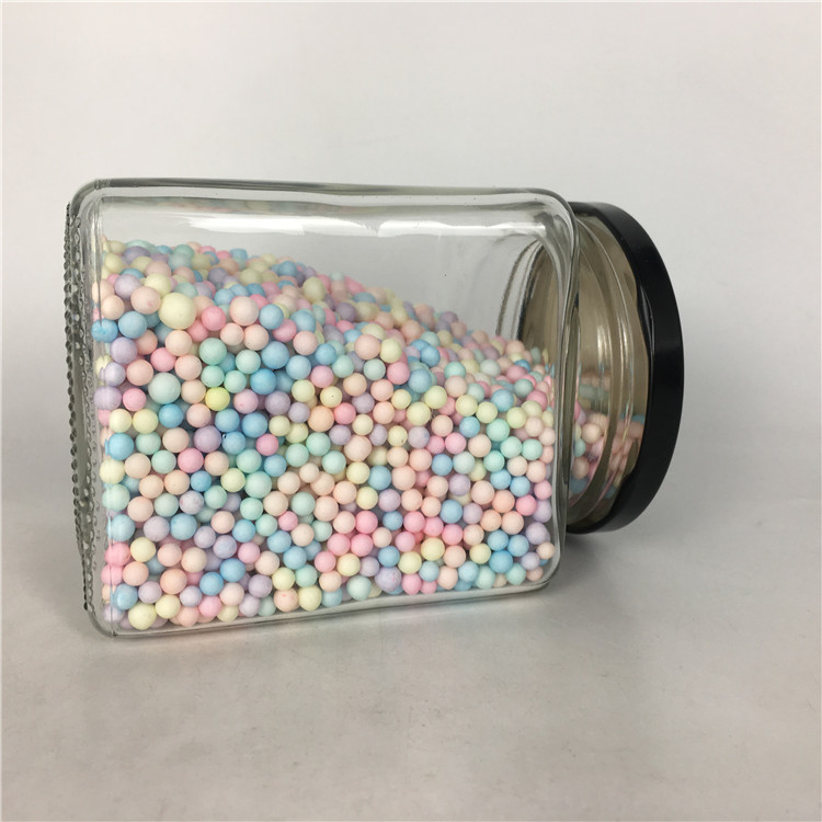 720ml 730ml square glass jar pedestal glass candy jar with lid