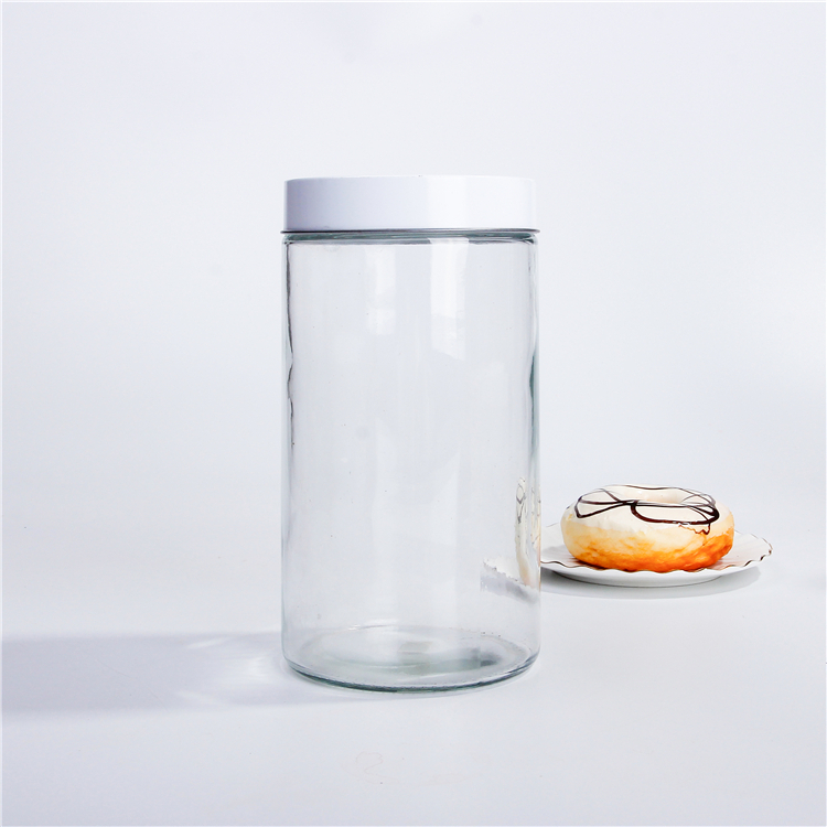720ml High Capacity Glass Jar With Metal Lid For Nut Food Storage Customize Logo Color Printing