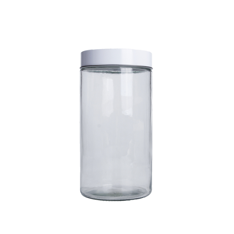 720ml High Capacity Glass Jar With Metal Lid For Nut Food Storage Customize Logo Color Printing