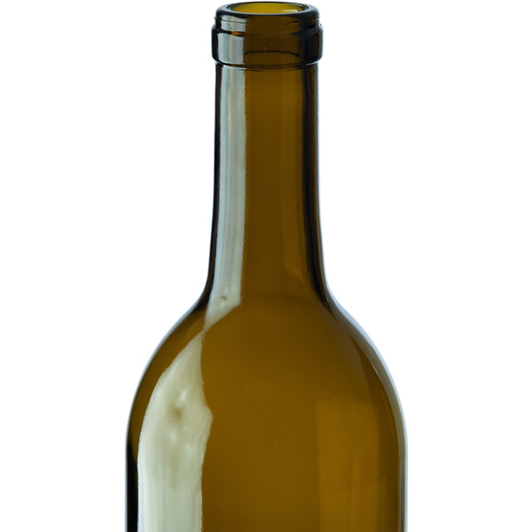 750 Ml Antique Green Bordeaux Wine bottle with cork lid