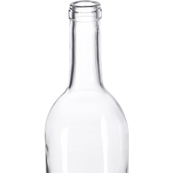 750 Ml Punted bottom clear Bordeaux Wine bottle with cork lid