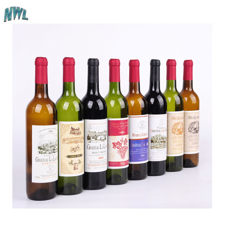 750 ml Clear amber black Glass Claret Wine Bottle wholesale