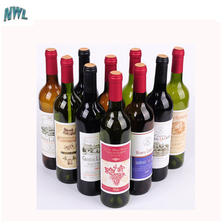 750 ml Clear amber black Glass Claret Wine Bottle wholesale