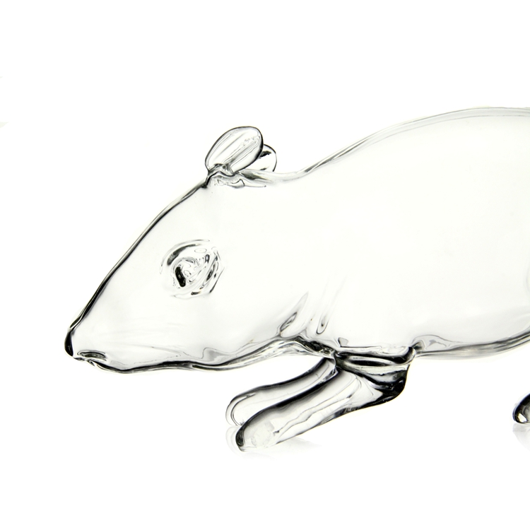 750 ml Glass Rat shape glass liquor bottle animal decanter for the wine and spirits