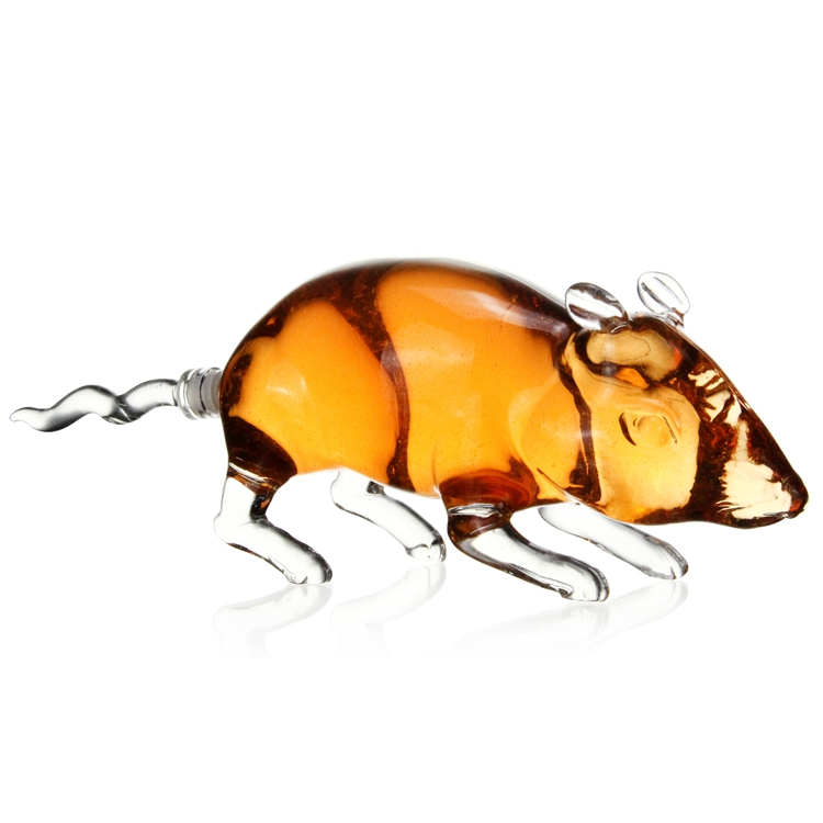 750 ml Glass Rat shape glass liquor bottle animal decanter for the wine and spirits